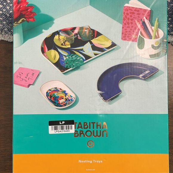 NEW Tabitha Brown 3 Piece Set of Nesting Trays - Picture 3 of 6